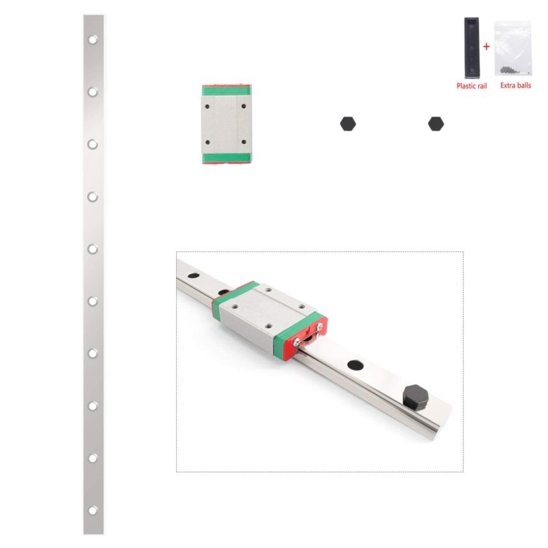 12 ミリメートルリニアガイド MGN12 レール 100  - Linear Rail Mgn12H Set のレビューと価格